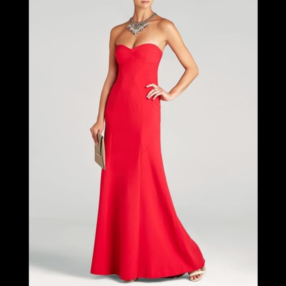 💃🏽BCBGMAXAZRIA •NWT• Formal Red Strapless Dress